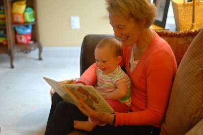 Reading books to toddlers