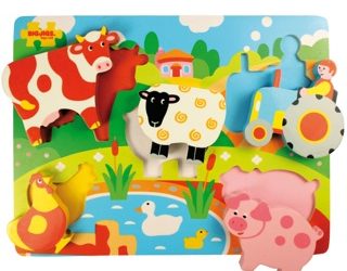 Chunky Lift Out Farm Puzzle by Bigjigs Toys