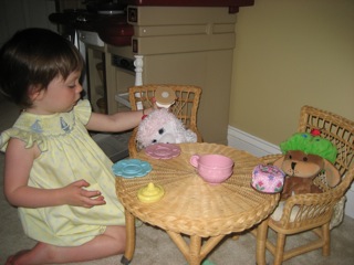 tea party with toddler