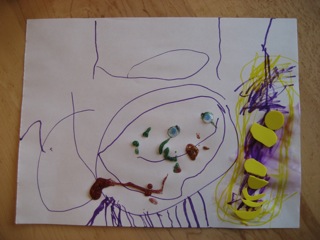 child drawing of a bee