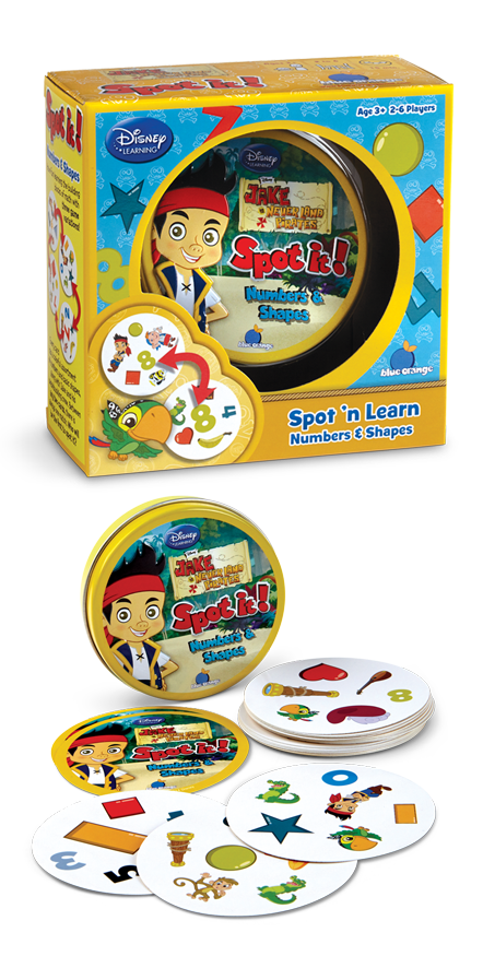 Spot It Disney's Jake and the Never Land Pirates Numbers Shapes Card Game