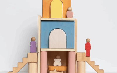 Multi-Floor Wooden Block Set by Avdar
